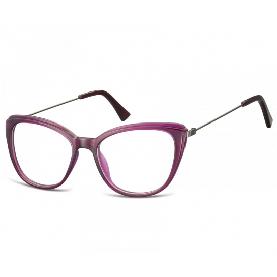Okulary oprawki zerówki korekcyjne Kocie Oczy Sunoptic AC8C fioletowe
